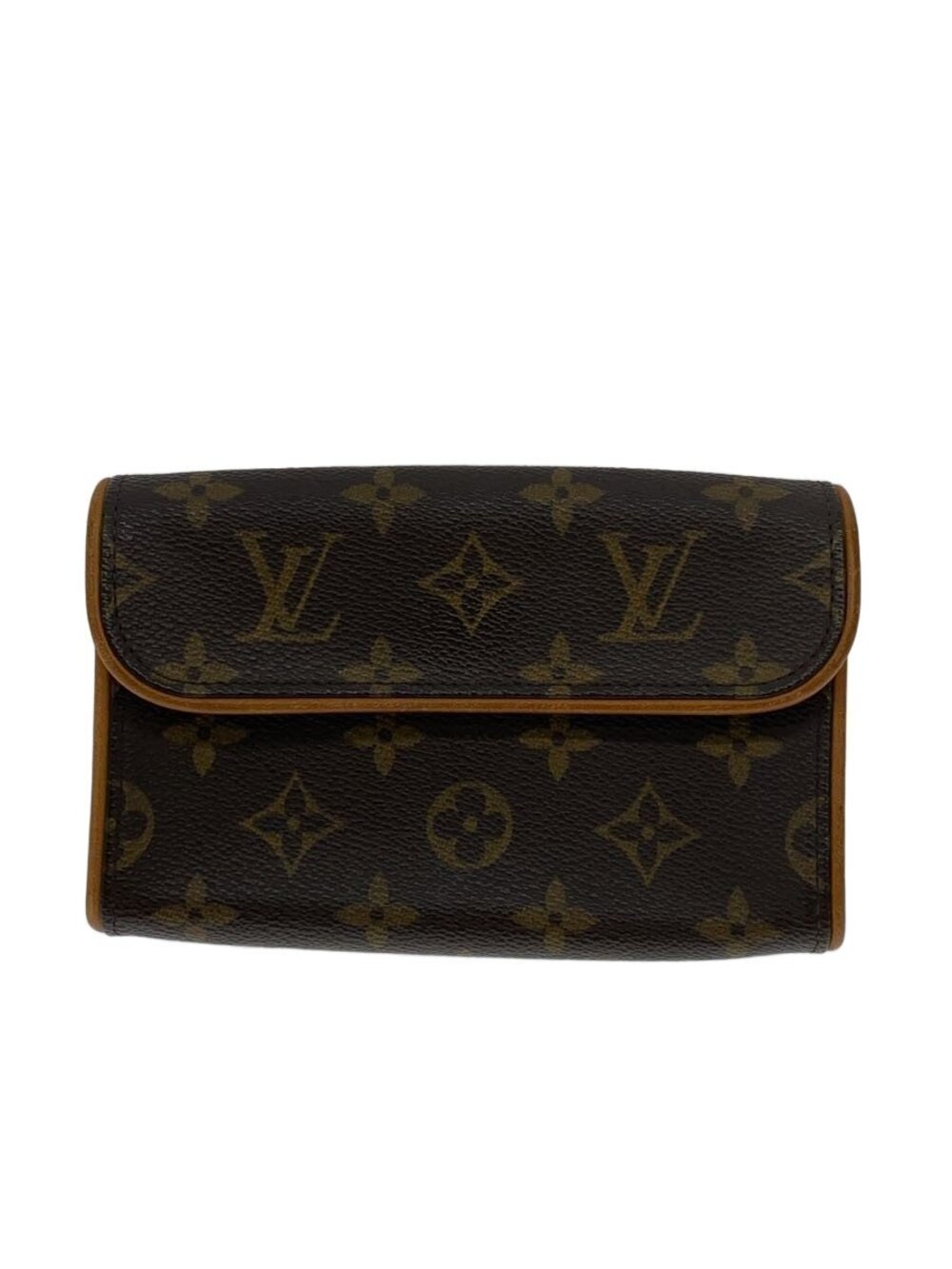 LOUIS VUITTON Pochette Florentine Monogram Canvas Brown
